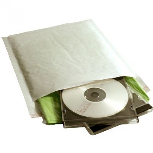 FREE DELIVERY ! WHITE JIFFY BAGS 50 CD SIZE GENUINE JL0 CD SIZE